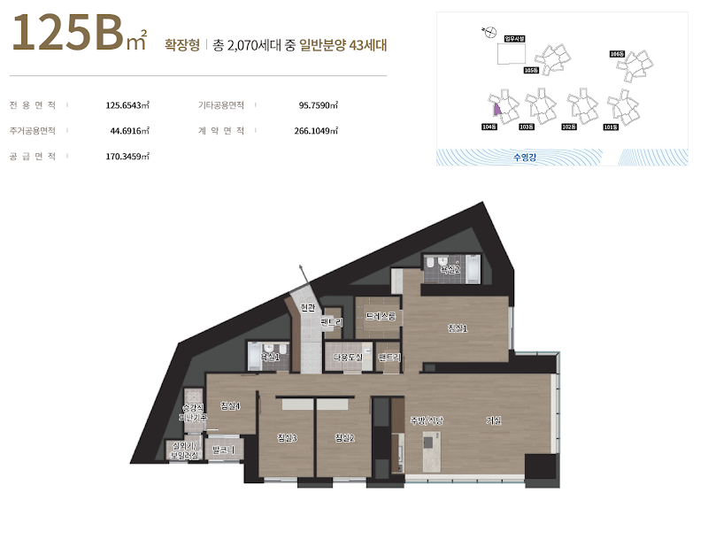 르엘 리버파크 센텀 125B㎡ 평면도